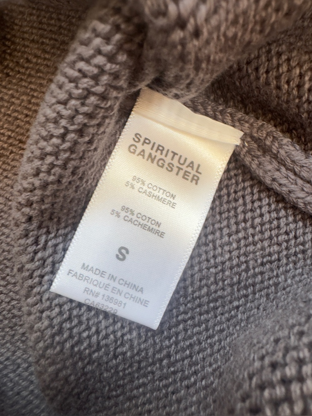 Spiritual Gangster Charcoal Graphic Sweater - Picture 8 of 9